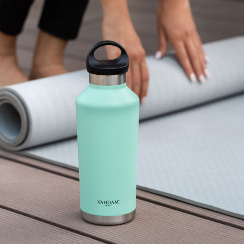 Vahdam Tea Rover Bottle Insulated Mint Green